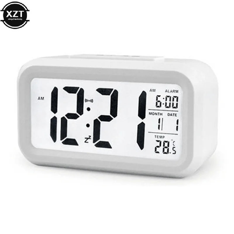 Time Clock Electric Desktop Table Clock Electronic Alarm Digital Big LED Screen Desk Clock Data Time Calendar Desk Watch