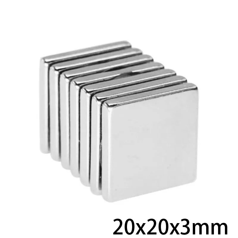 2~100pcs 20x20x3 mm Quadrate Permanent Magnets Thickness 3 Neodymium Magnet N35 20x20x3mm Strong Magnetic Magnets 20*20*3 mm