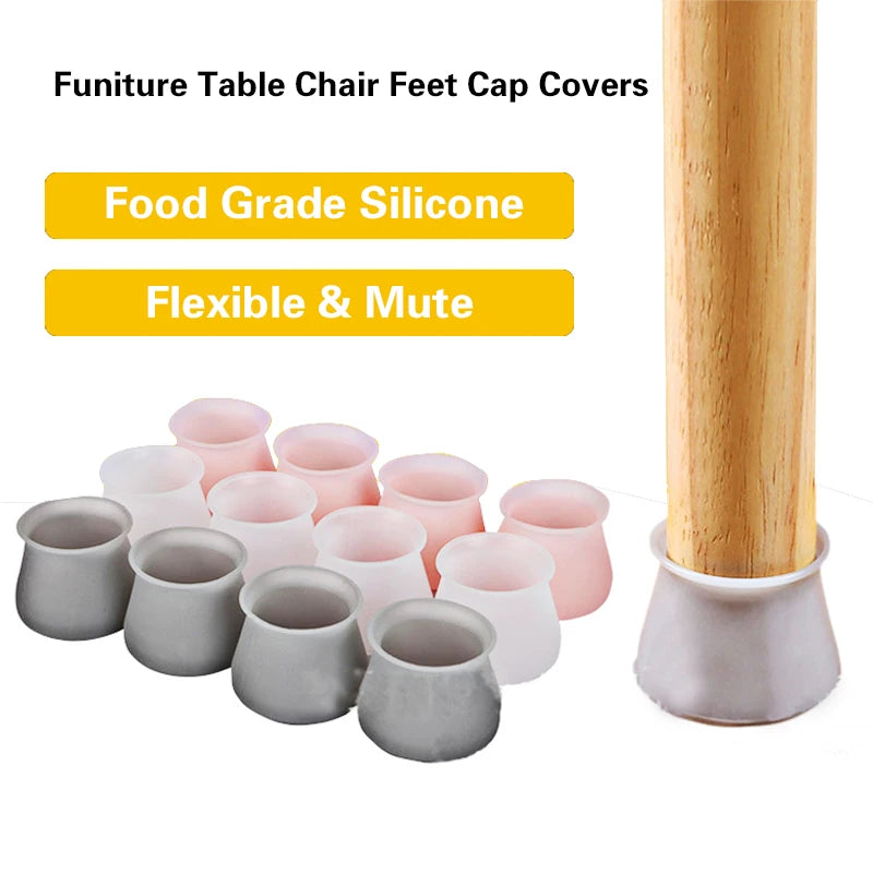 4/8/16pcs Table Chair Legs Silicone Caps Funiture Feets Protector Covers Non-slip Table Leg Caps Foot Protection Bottom Covers