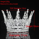 Rhinestone Bride Tiara Crown Bridal Wedding Hair Jewelry Accessories Women Girls Princess Show Headdress Headpiece Queen Diadem