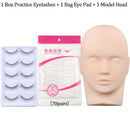 Mannequin Head for Eyelash Extension With Practice False Eyelashes Silicone Mannequin Head  Lash Extension Supplies Kits