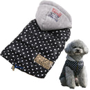 Autumn Winter Dog Clothes For Small Dogs Warm Waterproof Hoodie Coat Chihuahua French Bulldog Polka Dot Jacket Puppy Clothing