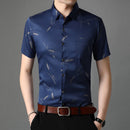 2022 Kurzarm Herren Gesellschaftshemd Sommer Streetwear Casual Taschen Weizen Hemden Herren Slim Regular Fit Kleidung Mode 251