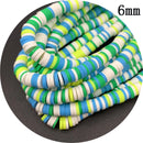 400pcs/Lot 3/4/5/6mm 16inch Round Slice Clay Beads Spacer Beads Polymer Clay Beads For Jewelry Making DIY Handmade Accessories