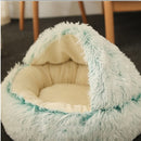 Hundebett Katzenbett Rund Plüsch Katze Warmes Bett Haus Weiches Langes Plüschbett Für Kleine Hunde Für Katzen Nest 2 In 1 Katzenbett