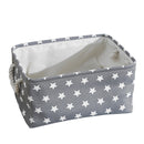 Cube Canvas Fabric Storage Basket Clothes Folding Storage Box For Nursery Underwear Toy Organizer Laundry Basket With Handle