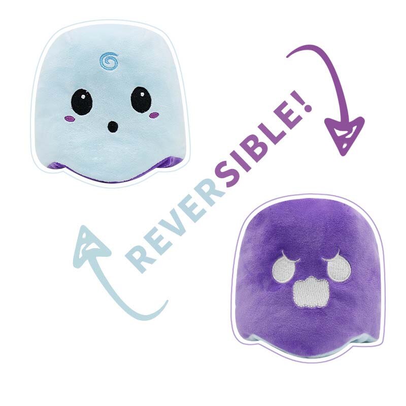 Mood Reversible Ghost Soft Toy Emotion Ghost Double Sided Plush Reversible Pumpkin Plushie Doll Two-sided Flipo Flip Dwustronna