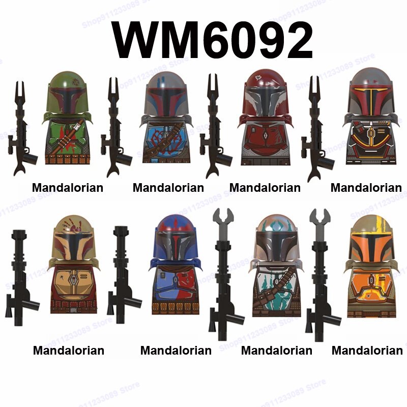 Mandalorians Building Blocks Baby Yodas Bricks Boba Fett Obi-wan Ahsoka Star Stormtroopers Luke Skywalker Wars Action Figure Toy