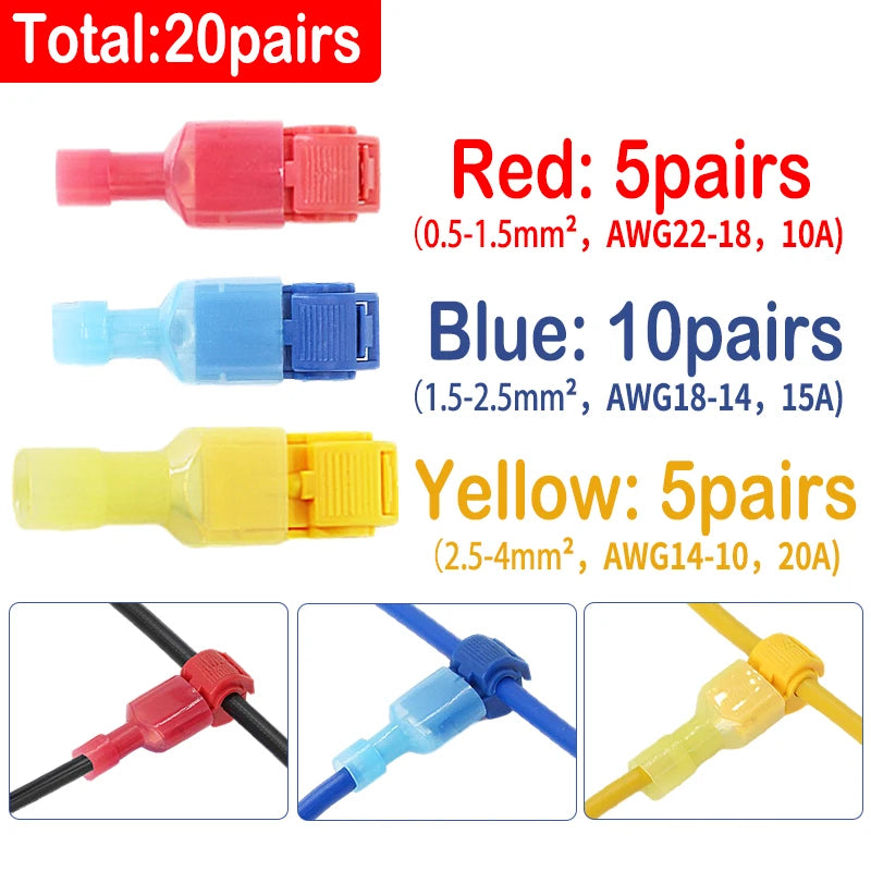 Quick Electrical Cable Connectors Snap Splice Lock Wire Terminal Crimp Wire Connector Waterproof Electric Connector