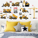 Cartoon Traktor Wandaufkleber DIY Transport Autos Wandtattoo Dekoration für Kinderzimmer Jungen Mädchen Kinder Schlafzimmer Wohnkultur