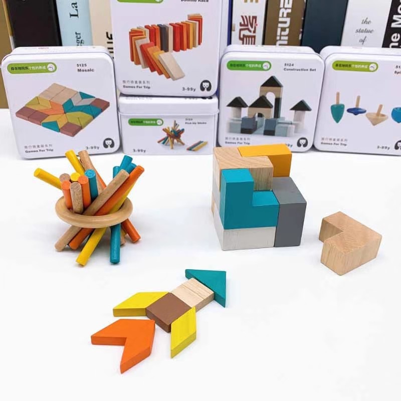 Wooden Early Learning Education Intelligence Building Block Disassembly Toys Children Cognitive Interactive Game Toys Gifts