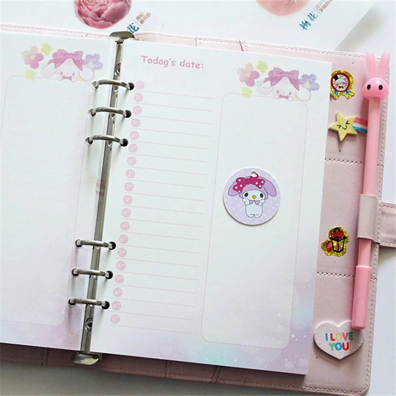 A5 A6 Cute Colorful Notebook Loose Leaf Notepad Refill DIY Diary Cover Macaroon Binder Agenda Shell Spiral Refill Pages