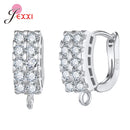 New Statement DIY Earrings Clasps Hooks For Woman Handmade Jewelry Making Accessories Fashion Design Cubic Zirconia Earrings