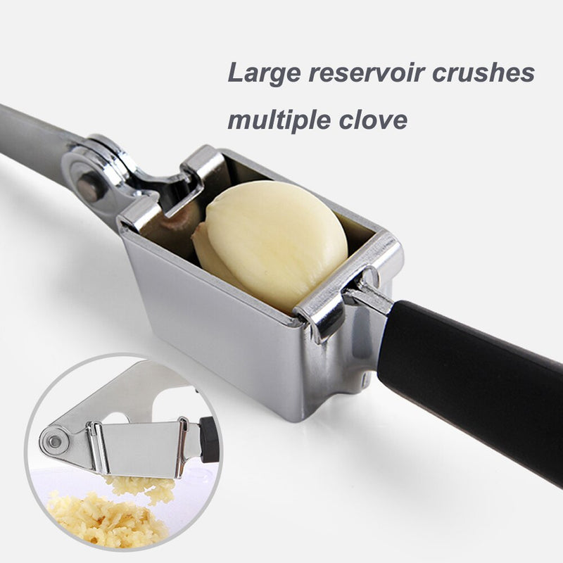 Seacreating 2PC SET Good Grips No-Slip Handled Garlic Press Garlic Crusher for Nuts & Seeds Garlic Mincer & Ginger Press