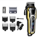 Kemei Haarschneidemaschine Elektrischer Haartrimmer Professioneller Herrenhaarschneider Schnurloser Barttrimmer LED-Anzeige Kabelloser Haarschneider