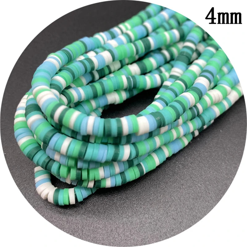 400pcs/Lot 3/4/5/6mm 16inch Round Slice Clay Beads Spacer Beads Polymer Clay Beads For Jewelry Making DIY Handmade Accessories