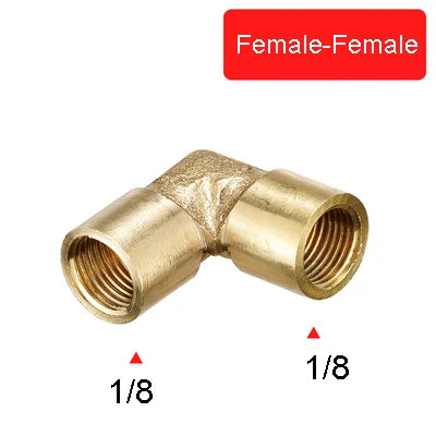 1/8" 1/4" 3/8" 1/2" Female x Male Thread 90 Deg Brass Elbow Pipe Fitting Connector Coupler For Water Fuel Copper