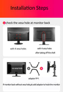 NB H180 Double monitor desk Holder Arm Gas Spring Full Motion 17"-27" LCD TV Mount ergonomic dual arm clamp bracket 2-9kgs each