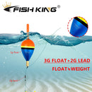 FISH KING 5pcs Barguzinsky Fir Float 2.0+2.0gr/3.0+2.0gr/4.0+2.0gr/5.0+2.0gr Copper Fishing Float Vertical Buoy Fishing Tackle