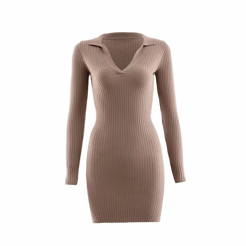 Summer 2022 cotton mini dress long sleeve casual vintage dresses autumn casual office dress women elegant bodycon dress for work