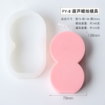 New Geometry Shape Candle Mold DIY handmade Candle Making Silicone Mold Soap Mold Aromatherapy plaster Mold