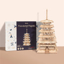 Robotime Rolife 275pcs DIY 3D Five-storied Pagoda Wooden Puzzle Game Assembly Constructor Toy Gift for Children Teen Adult TGN02