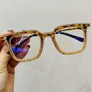 Kurzsichtigkeit Weitsichtigkeit Damen Sonnenbrillen Vintage Brillen mit klaren Gläsern Damen Luxus Strass-Brillen Herren Optische Brillen