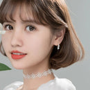 Trendy Genuine 100% 925 Sterling Silver Star Moon Cross Hoop Earrings for Women Lady Girl Party Fine Jewelry