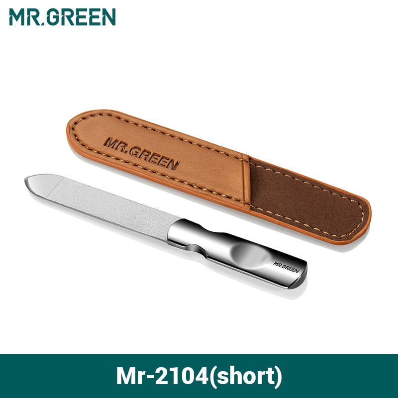 MR.GREEN Double Sided Nail Files Stainless Steel Manicure Pedicure Grooming For Professional Finger Toe Nail Care Tools