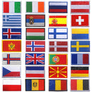 Embroidered Patches Russia Germany Slovakia Lithuania Moldova Faroe Macedonia Montenegro Switzerland Spain France Flags Badges