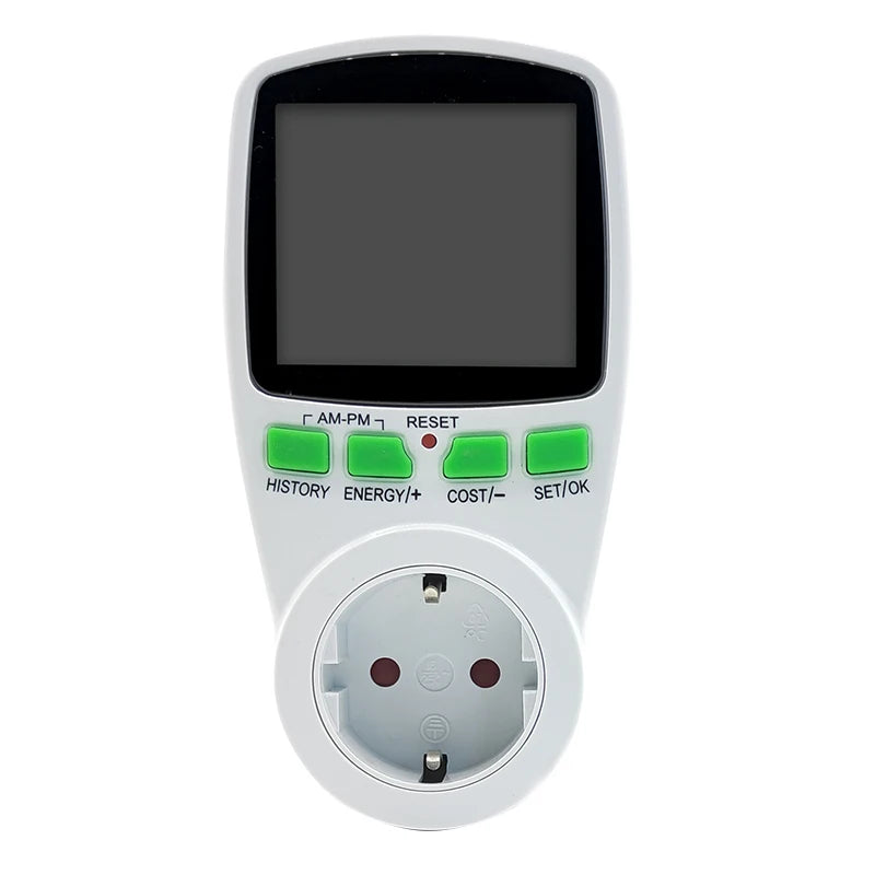 EU Digital LCD Energy watt Meter Wattmeter Wattage Electricity Kwh Power monitor Electric Meter Measuring Outlet Power Analyzer
