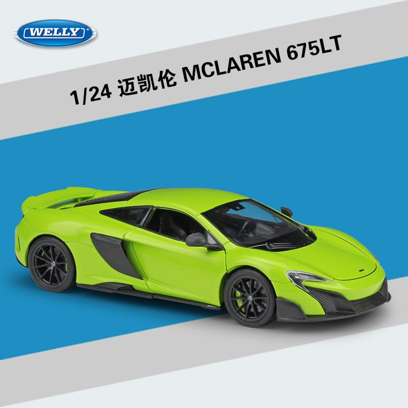 WELLY 1:24 MCLAREN 675LT alloy car model crafts decoration collection toy tools gift