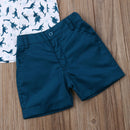 lioraitiin 1-6 Jahre Kinder Kleidung Set Baby Jungen Dinosaurier Umlegekragen Kurzarm T-Shirt Hose 2tlg. Freizeit Sommer Kleidung Set
