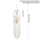 Nordic Stern Mond Makramee Heimdekoration Accessoires Boho Deko Ramadan Mädchen Kinder Babyzimmer Wanddeko Traumfänger Wandbehänge