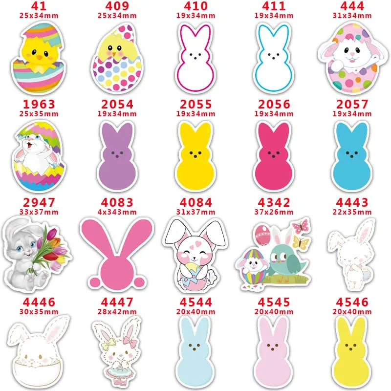 Easter Flatback Resin for DIY, Planar Resin Crafts, Custom, Phone Decorations, PR41, 10 Pcs
