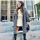 Baby Boy Girls Wool Jacket Long Double Breasted Warm Toddle Teen Lapel Tweed Coat Spring Fall Winter Baby Outwear Clothes 3-14Y