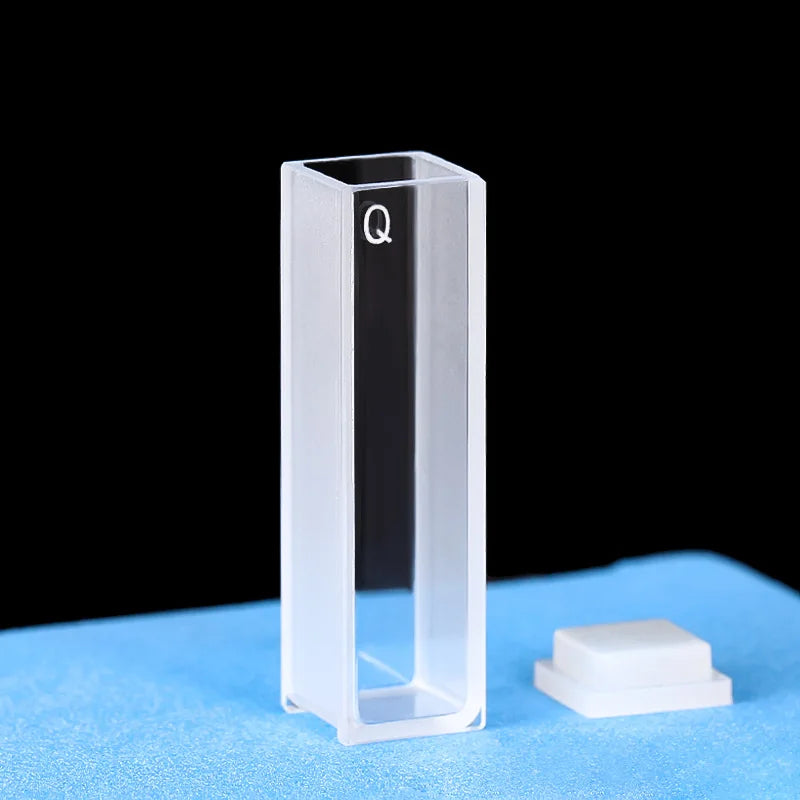 2 PCS quartz cuvette cells with lid 10mm path length JGS1  for spectrophotometer  lab