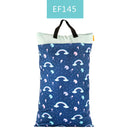 Happy Flute 1 Stk. Große nasse/trockene Eimertasche zum Aufhängen für Stoffwindeln, Einlagen, Windeln, Wäsche mit zwei Reißverschlüssen, wasserdicht, wiederverwendbar