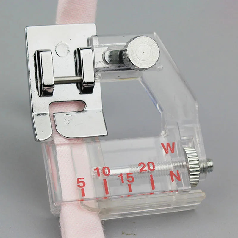 1 pcs Adjustable Bias Tape Binding Foot Snap On Presser Foot For Brother Janome Sewing Machine Accessories Tools ZH955 6290