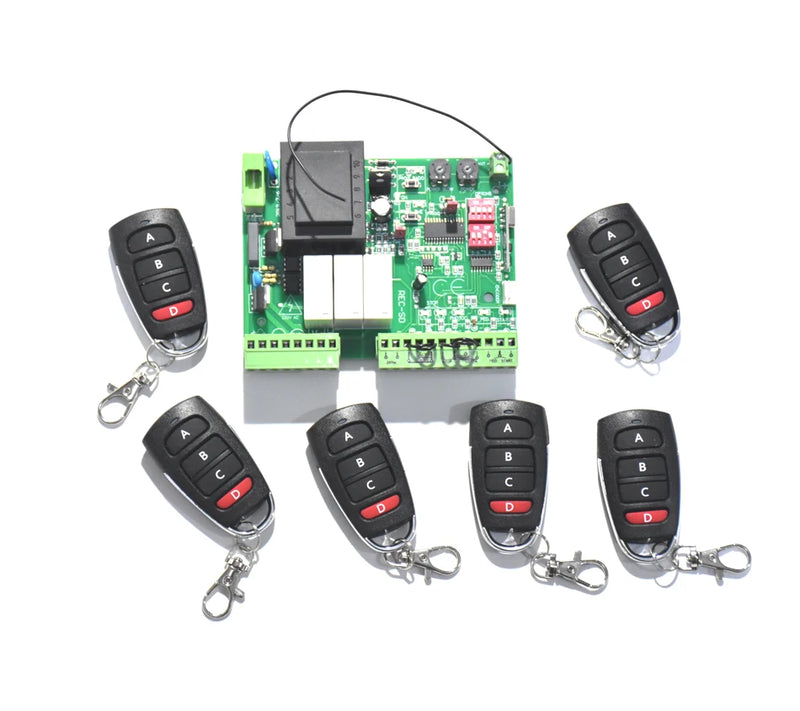 110v or 220VAC Professional Sliding Gate Garage Door Controller Receiver Rolling code Remote control gate opener plate card