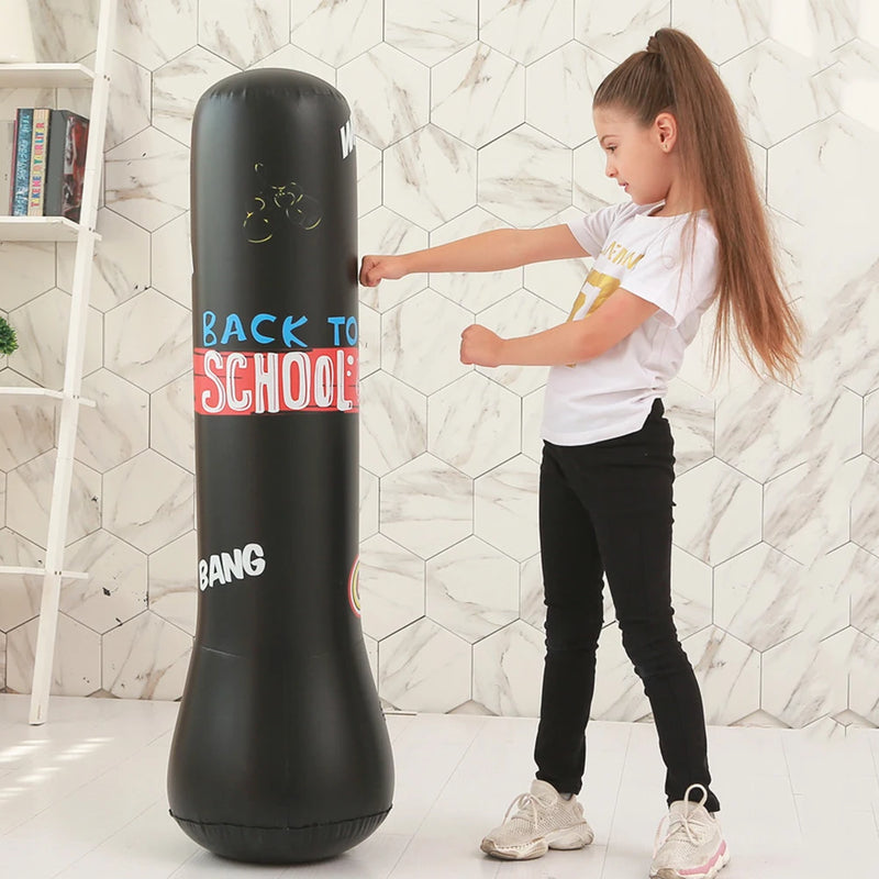 1.2/1.6M Inflatable Boxing Punching Bag for Adult Children Boxing Equipment Sandbag BoxingTraining Column Target Stress Relief