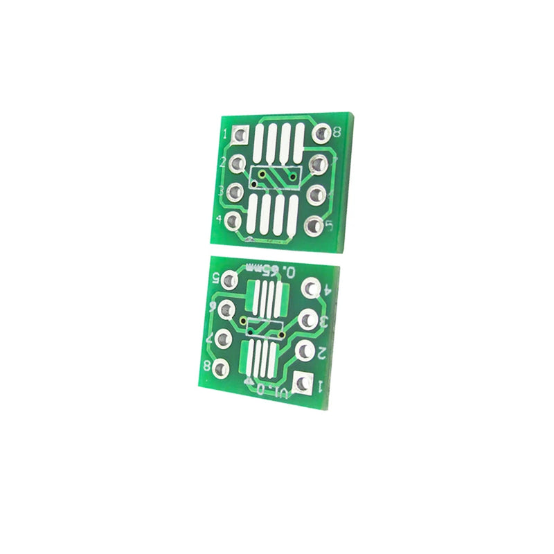 20PCS SOP8 Turn DIP8 SMD to DIP IC Adapter Socket SOP8 TSSOP8 SOIC8 SSOP8 Board TO DIP Adapter Converter Plate 0.65mm 1.27mm