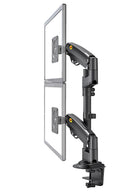 NB H180 Double monitor desk Holder Arm Gas Spring Full Motion 17"-27" LCD TV Mount ergonomic dual arm clamp bracket 2-9kgs each