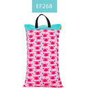 Happy Flute 1 Stk. Große nasse/trockene Eimertasche zum Aufhängen für Stoffwindeln, Einlagen, Windeln, Wäsche mit zwei Reißverschlüssen, wasserdicht, wiederverwendbar