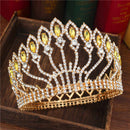 Crystal Queen Hochzeit Tiara Krone Braut Festzug Haarschmuck Barock Diadem Kopfschmuck Damen Braut Kopfschmuck Accessoires