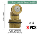 Brass Nozzle Garden Mist Sprinkler Copper Misting Cooling System Irrigation 1/2" Thread 2/3/4 Arm Sprayer Fog  Watering Tool