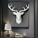 Wohnaccessoires, 3D Hirschkopf, Statue, Skulptur, Wanddekoration, Tierfigur Miniatur, Modern, Wohnzimmer, Dekorative Kunst