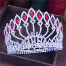 Crystal Queen Hochzeit Tiara Krone Braut Festzug Haarschmuck Barock Diadem Kopfschmuck Damen Braut Kopfschmuck Accessoires