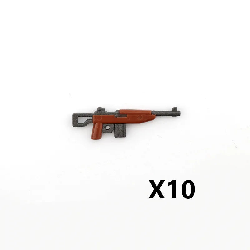 WW2 Military Weapon Building Blocks US Army Figures Guns Two-color Printing M1 Rifle M1A1 Submachine Gun Accessories Toys C270