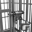 Bingopaw 37” 42” 46” Heavy Duty Dog Cage Metal Pet Dog Crate 3 Doors Locks Design Kennel Playpen with 4 Wheels Removable Tray